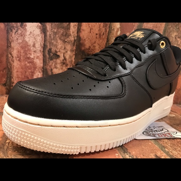 Nike Shoes | New Nike Air Force Af1 Black Gold Leather 12 | Poshmark